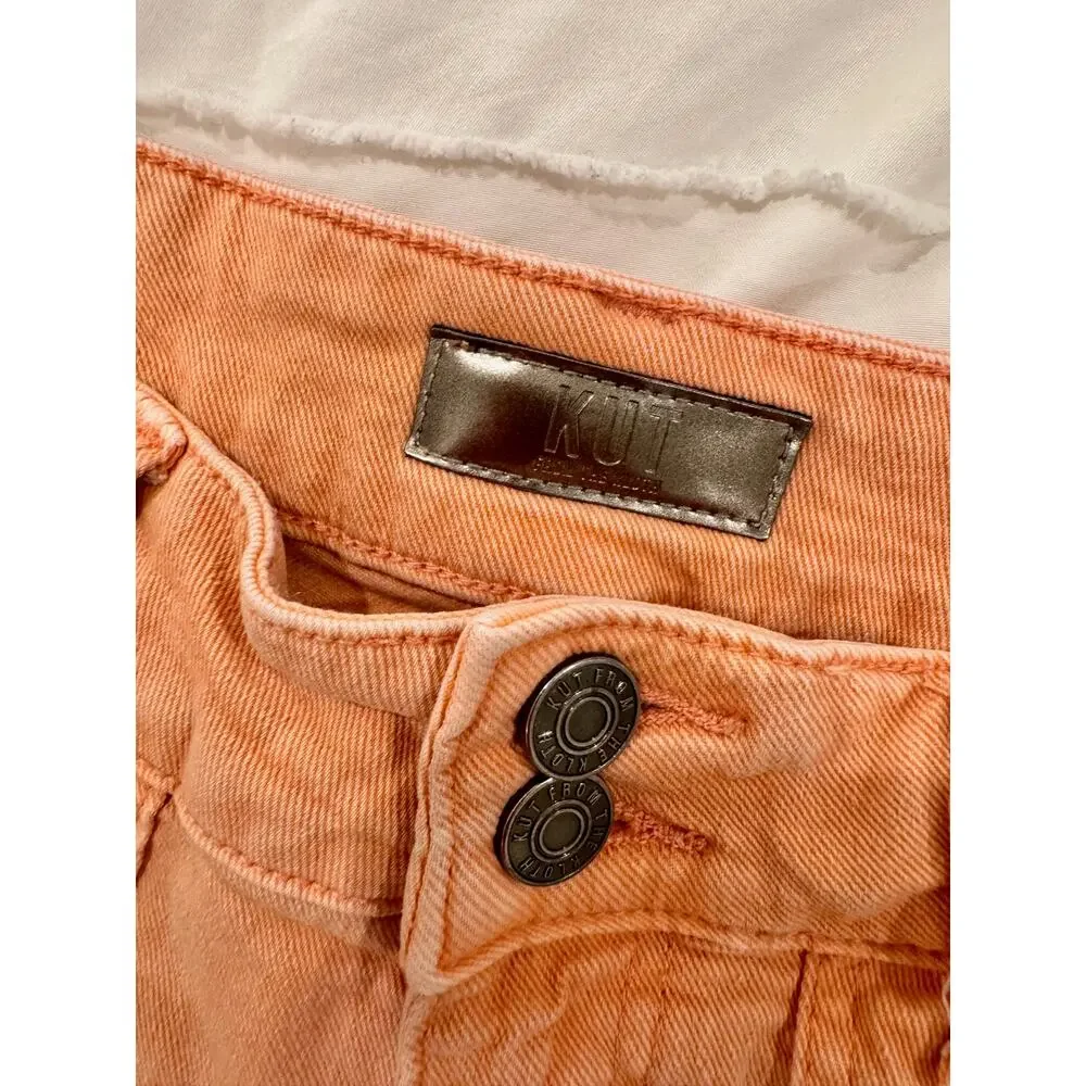 Peach Utility Festival Shorts High Rise Denim Zip Pocket Size 0 Summer Coachella - Picture 6 of 13